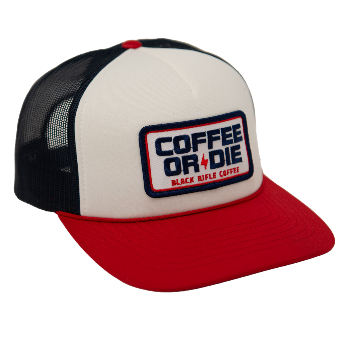 Coffee or Die RWB Foam Trucker Hat